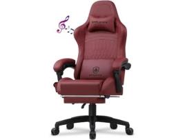 Cadeira Gamer GTPLAYER, Cadeira de Mesa, com Apoio para os Pés, Altifalante, Cadeira de Escritório Musical, Carga Máxima 150 kg, Vermelha