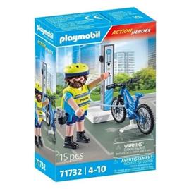 Playmobil 71732 Policía con bicicleta eléctrica y punto de carga