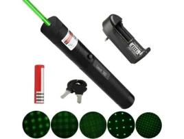 Ponteiro laser apresentador verde poderoso 303 bateria 18650 carregador chaves, queima de pontos 532nm YOUNGKEE