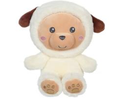 Brinquedo de pelúcia para cães com capuz - GIPSY TOYS - Creme, 24 cm