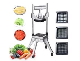 Cortador de batatas fritas - Cortador de legumes multifuncional em aço inoxidável para máquina de corte de legumes, pepino e rabanete - 12,3 mm