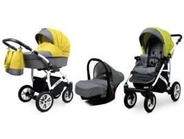 Carrinho de Bebé Multifuncional BABYLUX QUEEN 3 Em 1 -Ceylon yellow - Ajustável e dobrável Construção leve em alumínio - Acessórios