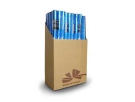 Rouleau de papel de presente - Poliprometal - Céu estrelado - 1,5m x 0,7m - Azul - Prateado