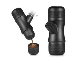 Homgeek Mini Máquina de Café Espresso Manual Portátil - Preto - Resfriado Rápido - Cappuccino - 80ml LIXADA