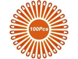 Pacote de 100 lâminas de reposição de plástico, compatíveis com Stihl Polycut 2-2, PolyCut 3-2, aparador de grama FSA 45 40080071000 AQSACOKIYA