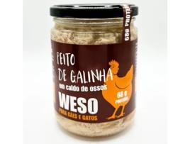 Peito de frango em caldo de ossos para cão e gato - Weso