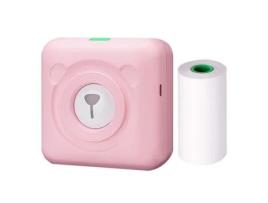 Mini impressora térmica sem fio USB 203DPI de bolso dispositivo fabricante de etiquetas fotográficas móveis rosa rosa RUNFON