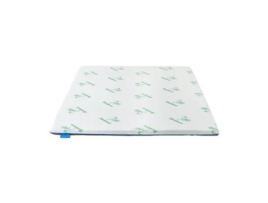 Sobre-Colchão de Espuma Memória Coolgel Carvão Chá Antiderrapante Premium SCARNATTI Branco (90x200cm)