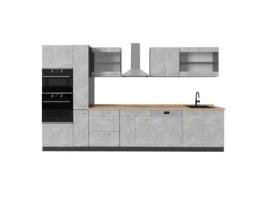 Cozinha R-Line, 350cm sem PT, Concreto/Antracite VICCO