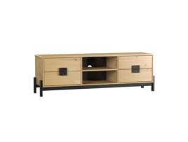 Mesa de Televisão 4 Gavetas com Prateleira em Pinho 48X149X40 Cm VENPRODIN