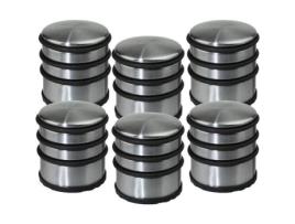 Conjunto de 6 batentes de porta - Sólidos e Práticos - em aço inoxidável - CLEAN HOUSE - Redondo