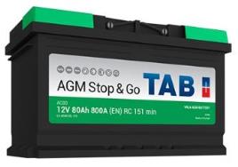 Bateria AGM Stop & Go p/ Automóvel 12V 80Ah (315 x 175 x 190mm)
