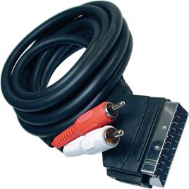 Cabo SCART 21 Pinos + 2 RCA Macho Stereo (15 mts)