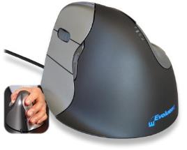 Rato Óptico Vertical VM4L 4 Left Hand (Branco/Cinza) - EVOLUENT
