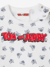 T-shirt Tom & Jerry®, para bebé branco claro estampado