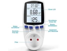 Medidor de energia NetBoat - Soquete - AC185V-264V - Branco - 1 tomada - Interior - Elétrico - Objeto conectado NETBOAT