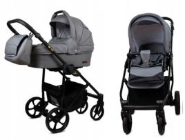 Carrinho de Bebé Multifuncional BABYLUX AIR 2 Em 1 – Steel - Ajustável e dobrável Construção leve em alumínio - Reversibilidade - Acessórios