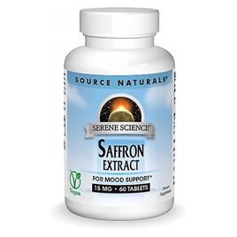 Source Naturals Fonte Naturals Sereno Ciência Extrato de Açafrão, 15mg 60 Abas (Pacote de 1)