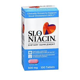 SLO-NIACIN Slo-Niacina, 500MG, 100 Tabs (Pacote de 1)