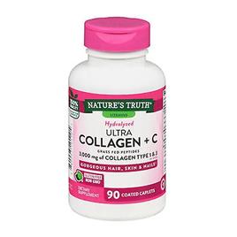 Nature's Truth Hydrolyzed Ultra Collagen + C,1000 Mg ,90 Caps (Pacote de 1)