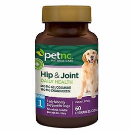 Pet NC Quadril & Articulação para Cães,500 mg/1000 mg,Nível 1 60 Contagem (Pacote de 1)