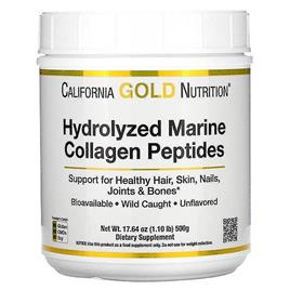 California Gold Nutrition, Peptídeos de colágeno marinho hidrolisado, sem sabor, 17,64 onças (500 g)