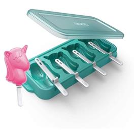 Moldes pop genuínos do Unicórnio Zoku - Moldes de Lolly de Gelo com protetores de gotejamento verde standard