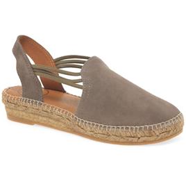 Toni Pons Nuria II Mulheres Espadrilles Camurça Taupe 6 Uk/39 Eu