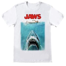 Camisa de pôster adulto da Jaws Unisex Branco M