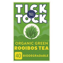 Tick Tock, Organic Green Rooibos, 40 sacos