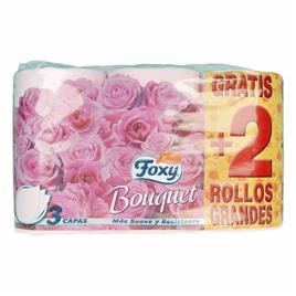 Rolo de Vaso Sanitário Foxy Bouquet 3 camadas (6 uds)