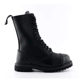 Grinders Herald Leather Unisex Botas Militares Preto UK4