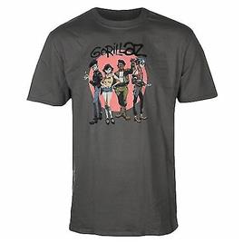 Gorillaz Unisex Grupo Adulto Shot Algodão T-Shirt Cinza carvão XXL