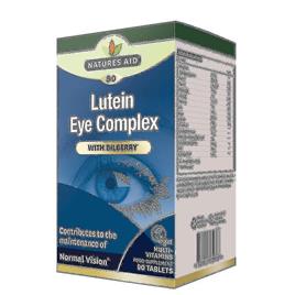Natures Aid Lutein Eye Complex com Bilberry, 90 comprimidos