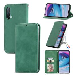 Gangxun Capa para OnePlus Nord CE 5G Fecho Magnético Capa de Carteira de Couro Housse Etui à Prova de Choque - Verde