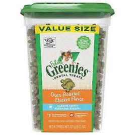 Greenies Feline Natural Dental Treats Forno Assado Chicken Flavor, 9.75 oz (Pacote de 1)