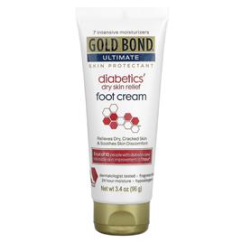 Gold Bond, Ultimate, Creme para os Pés de Alívio da Pele Seca dos Diabéticos, Sem Fragrância, 3.4 oz (96 g)