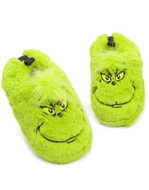 The Grinch Os meninos Grinch escorregam em chinelos Loafer Verde O Grinch 12-13 UK Child
