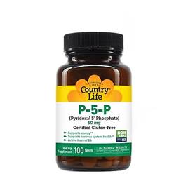 Country Life Vida no Campo P-5-P Piridoxal 5 Fosfato, 50 mgs, 100 abas (Pacote de 1)