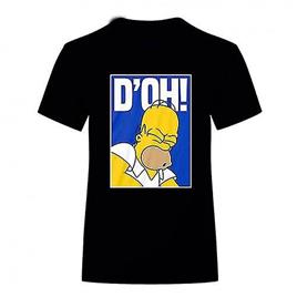 Camiseta Unissex Adulto D'oh dos Simpsons Preto L