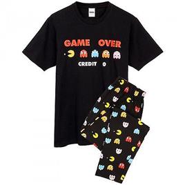 Pac-Man Mens Jogo Sobre Pyjama Set Preto M