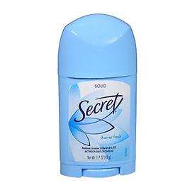 Secret Desodorante anti-perspirante secreto amplo sólido, chuveiro fresco 1,7 oz (Pacote de 1)
