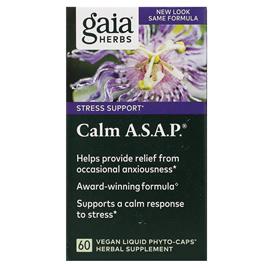 Gaia Herbs, Calm A.S.A.P., 60 Phyto-Caps Líquidos Veganos