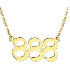 Behover Ouro banhado colar anjo número 888 significa presente sprituell