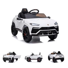 ES-Toys Kids Carro Elétrico Lamborghini Urus, Rádio, Mp3, Faróis de Pneus EVA Branco