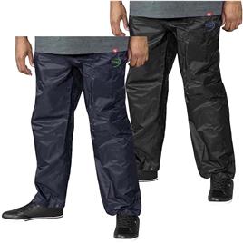 Duke D555 Mens Elba Big Tall Packaway impermeável chuva sobre calças bottoms Marinha 8XL UK