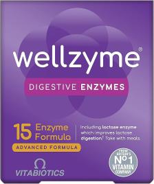 Vitabiotics Wellzyme enzimas digestivas, 60 cápsulas