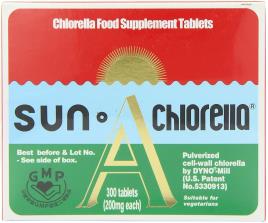 Sun-Chlorella Sun Chlorella Chlorella do sol A, 300 comprimidos