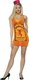 Food & Drinks Fantasias adulto feminino de bola de fogo vermelho/laranja L