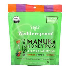 Wedderspoon Organic Manuka Honey Pops For Kids, 24 ct, 4.15 Oz (Pack of 1)